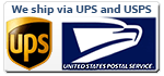 We ship via UPS and USPS