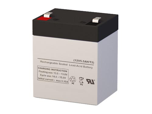 12V 5.5AH Battery (Replaces: GP1245-F2, PS-1250-F2,NP4-12-F2)